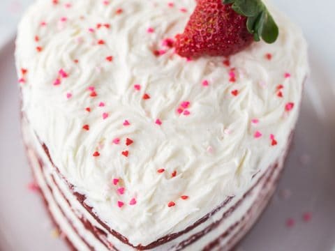 Sweet Red Heart Shape Cake | Buy Heart Shape Cake Online