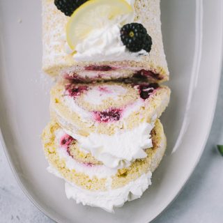 Blackberry Lemon Roll Cake