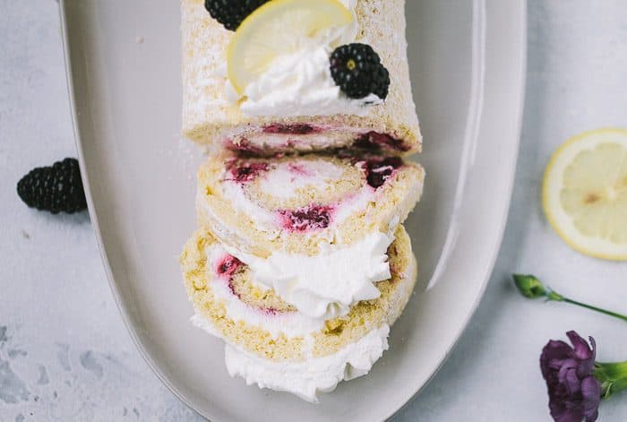 Blackberry Lemon Roll Cake - A Classic Twist