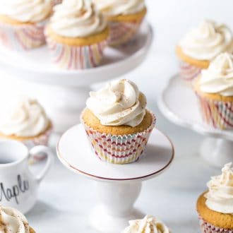 Cinnamon Cupcakes with Maple Frosting