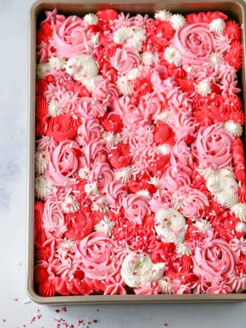 valentine's day sheet cake