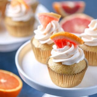 winter citrus cupcakes