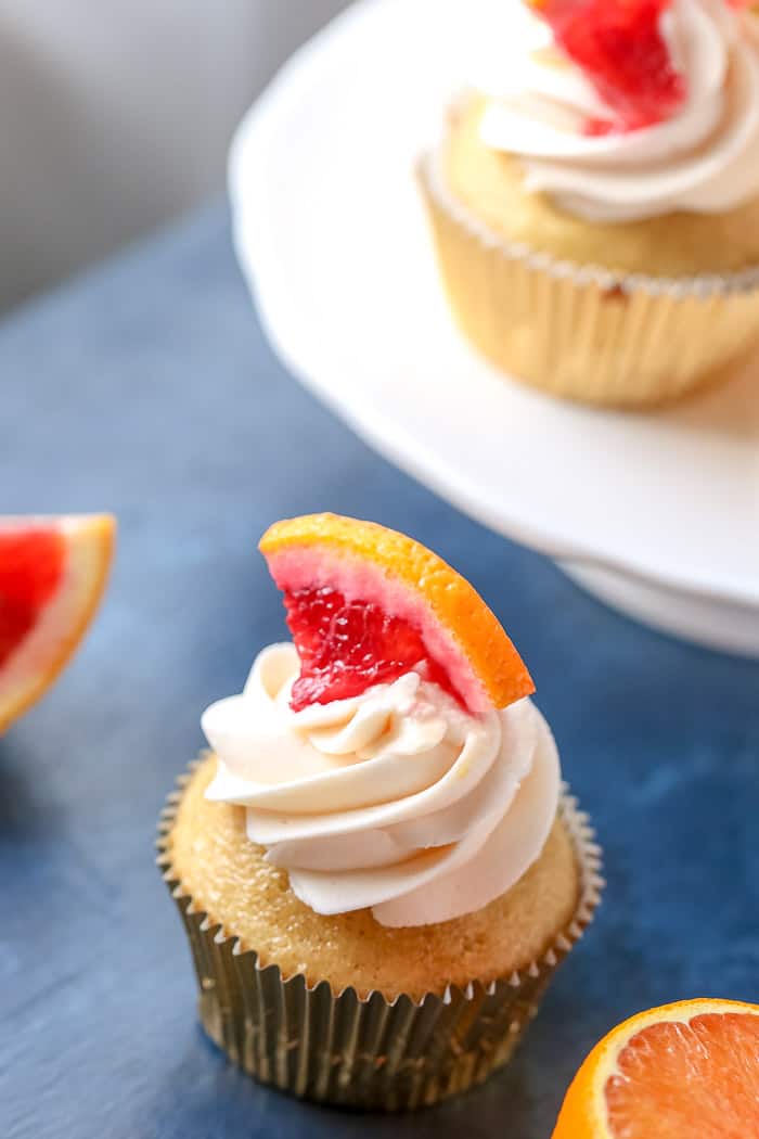 Winter Citrus Cupcakes Recipe - Blood Orange and Grapefruit!