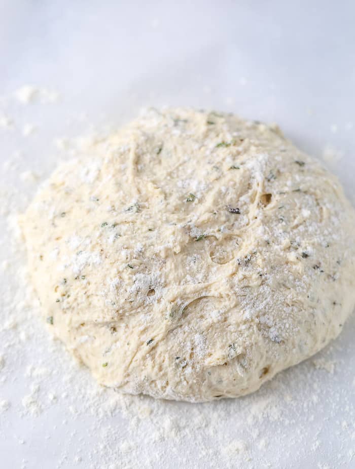 No Knead Rosemary Sea Salt Bread