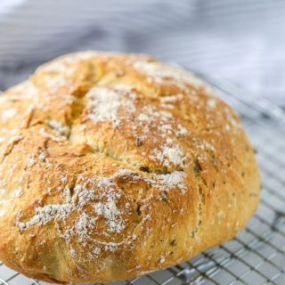 No Knead Rosemary Sea Salt Bread