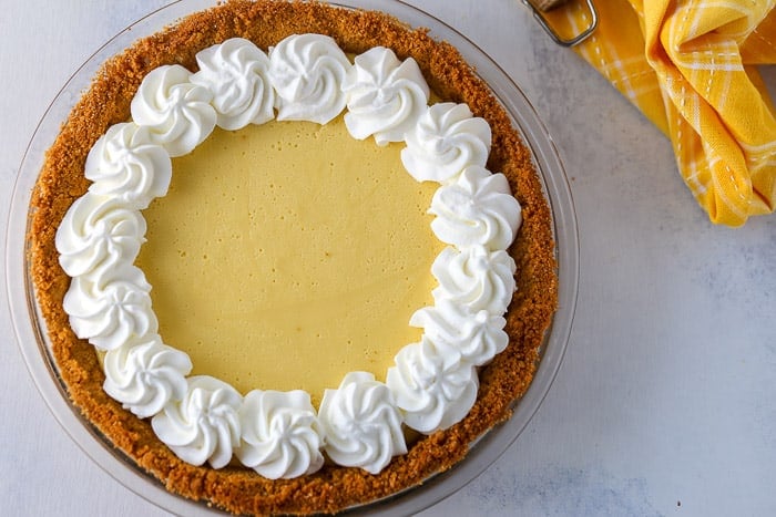 Passionfruit Pie with a Coconut Graham Cracker Crust