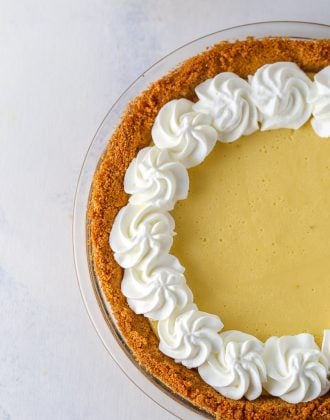 Passionfruit Pie with a Coconut Graham Cracker Crust