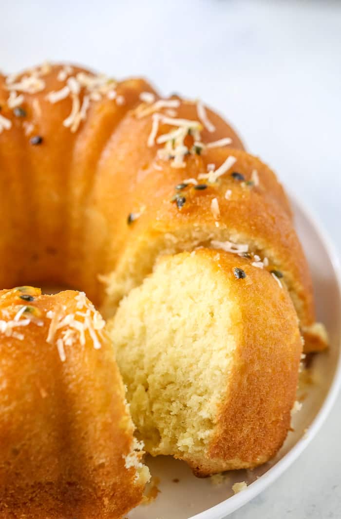 Passionfruit Coconut Bundt Cake