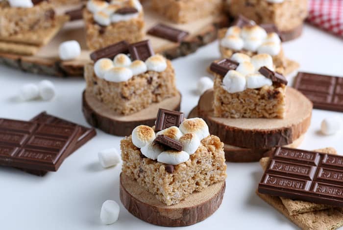 S'mores Chocolate Marshmallow Rice Krispies Treats – Modern Honey