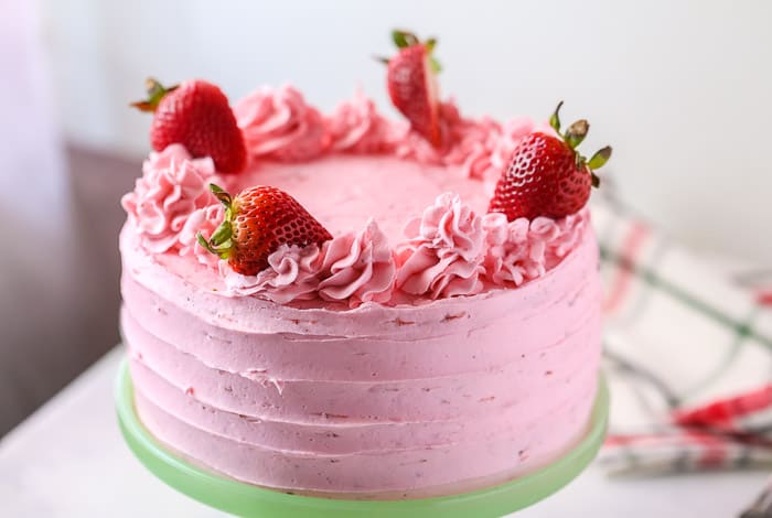 Fresh Strawberry Cake with Strawberry Frosting - A Classic Twist