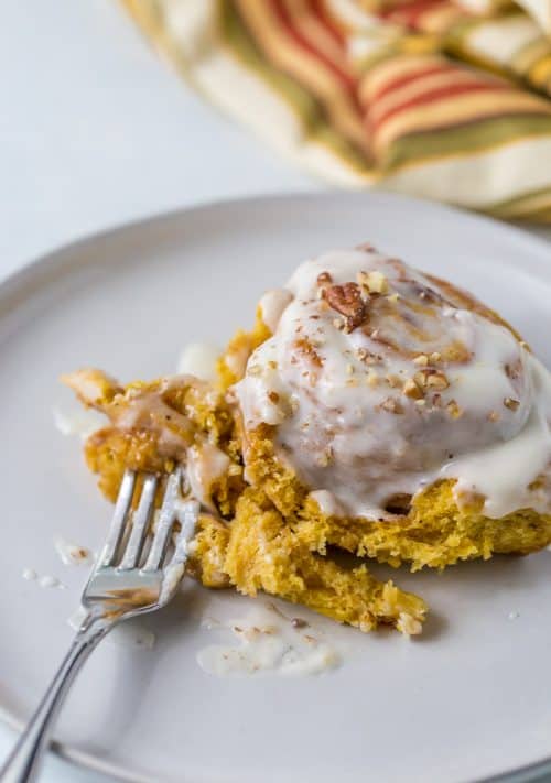 Pumpkin Cinnamon Rolls with Maple Cream Cheese Icing - A Classic Twist