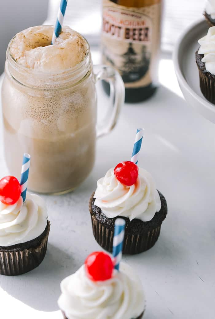 Root Beer Float Cupcakes