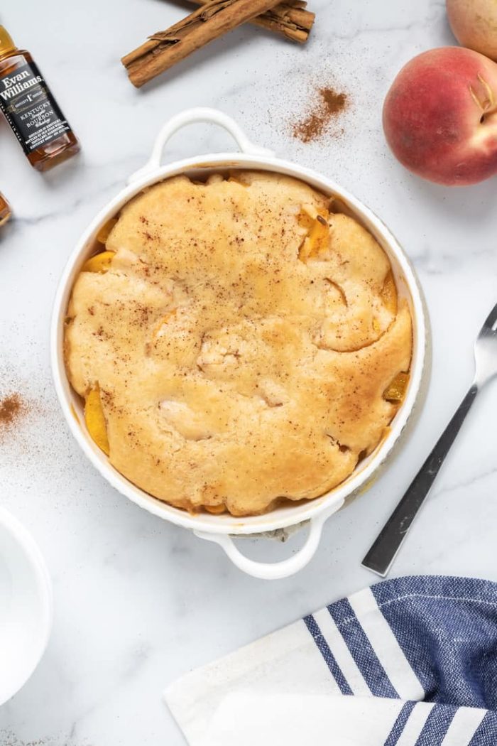 Bourbon Peach Cobbler