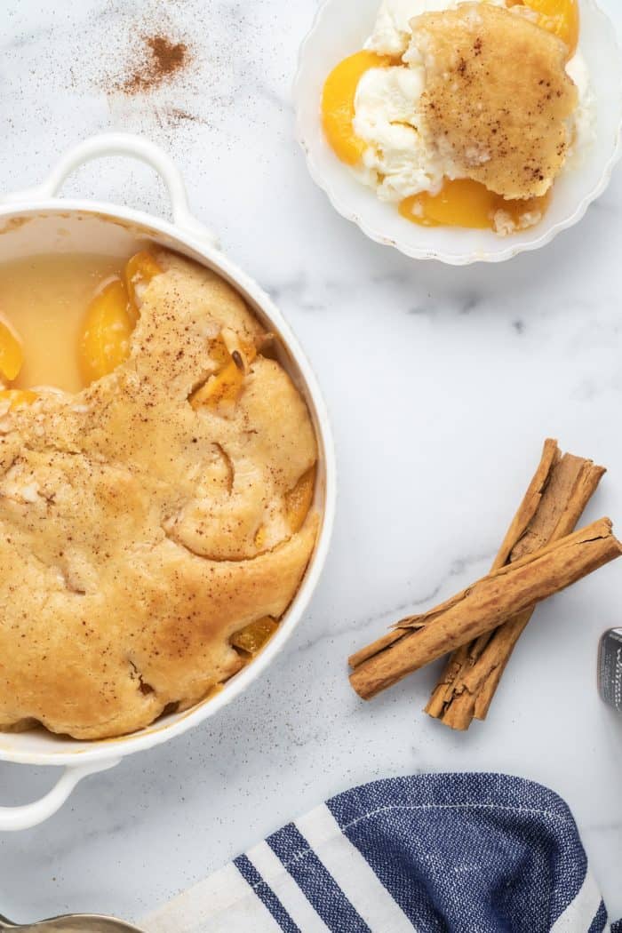 Bourbon Peach Cobbler