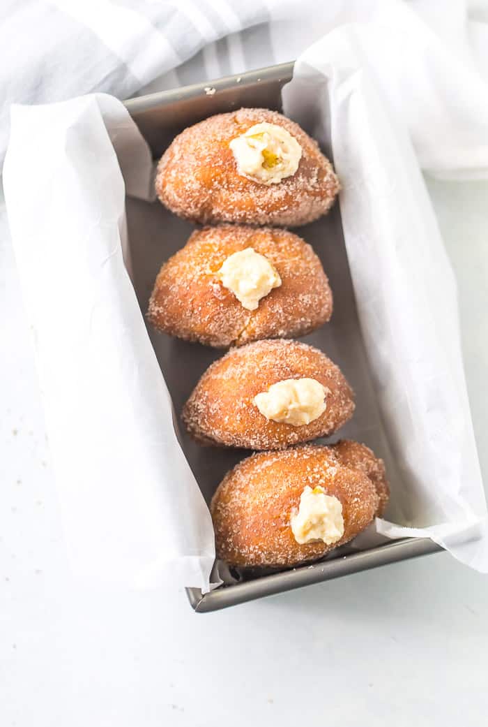 Caramelized Pears and Mascarpone Donuts