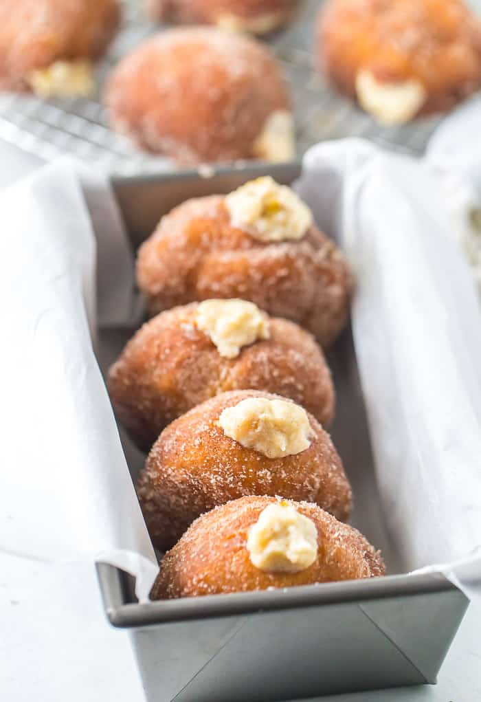 Caramelized Pears and Mascarpone Donuts