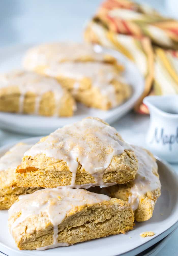 Sweet Potato Scones with Maple Icing