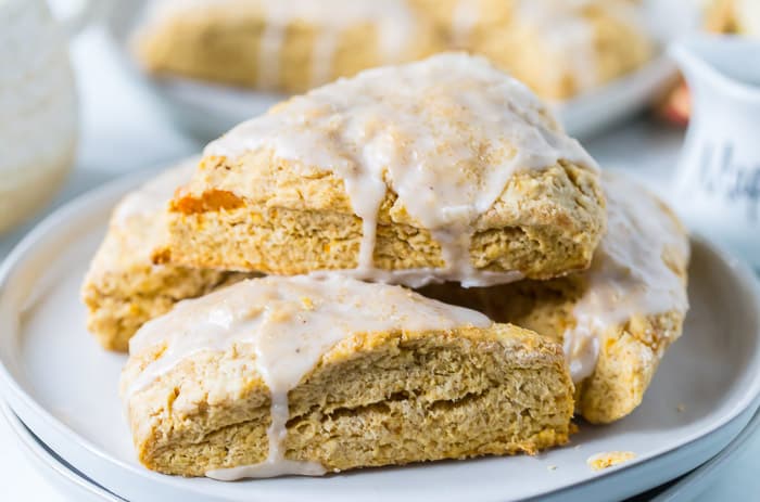 Sweet Potato Scones with Maple Icing