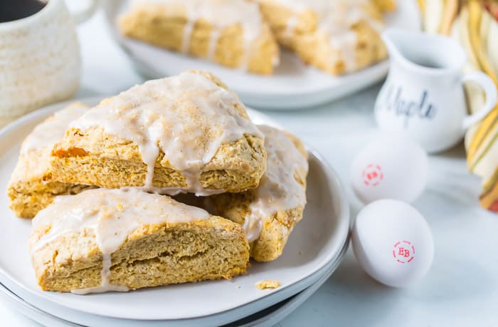 Sweet Potato Scones with Maple Icing