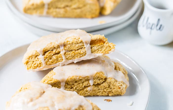 Sweet Potato Scones with Maple Icing