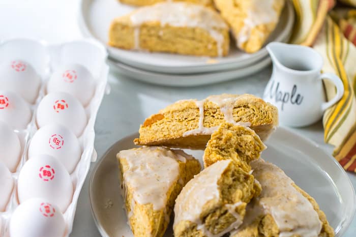 Sweet Potato Scones with Maple Icing