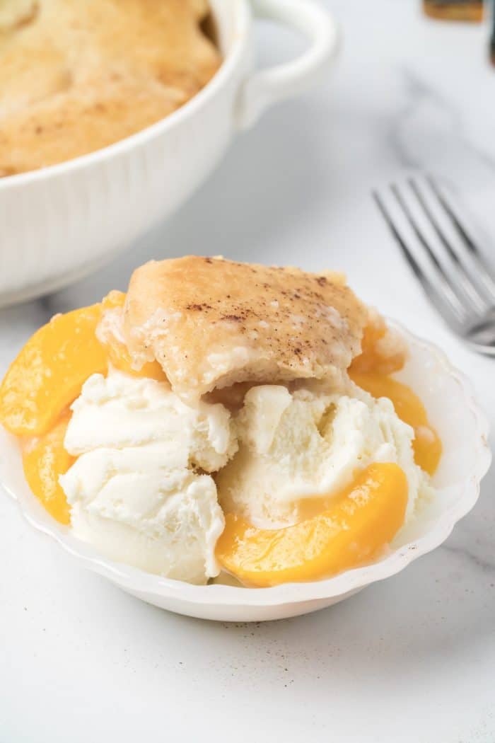 Bourbon Peach Cobbler