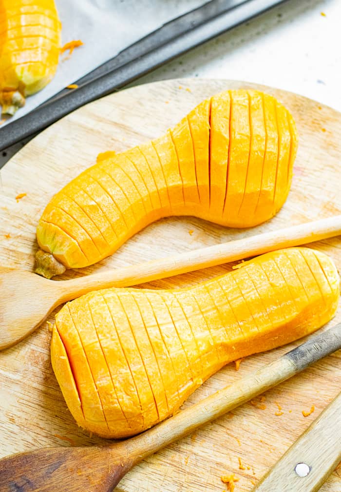 Roasted Hasselback Butternut Squash