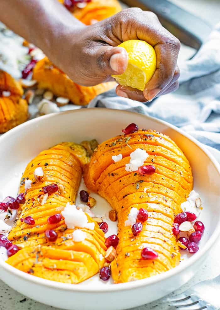 Roasted Hasselback Butternut Squash