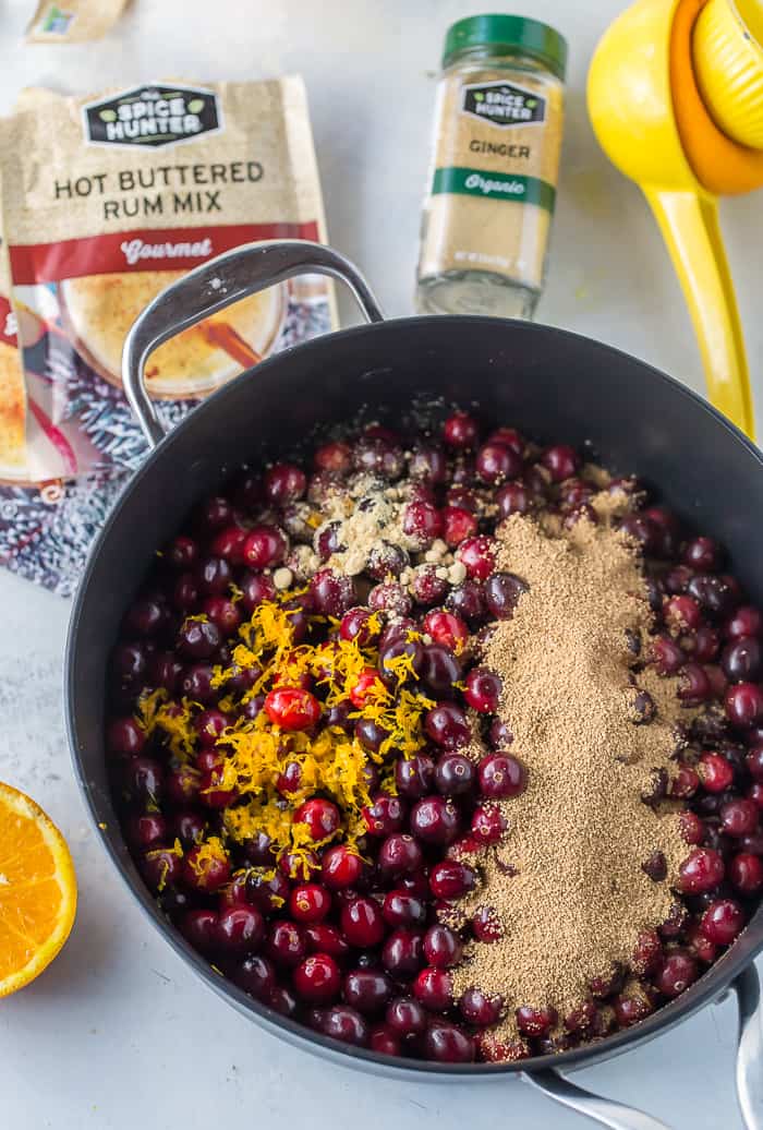 Hot-Buttered Rum Cranberry Sauce