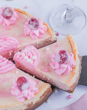 Pink Champagne Cheesecake