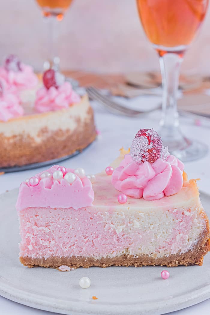 Pink Champagne Cheesecake