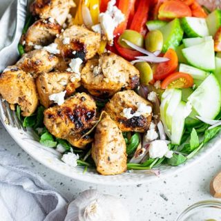 Chicken Souvlaki Salad Bowl