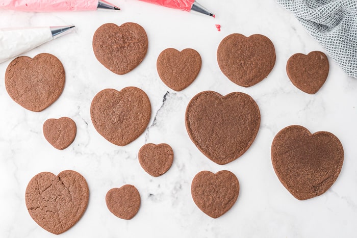 Easy Valentine's Day Chocolate Heart Cookies