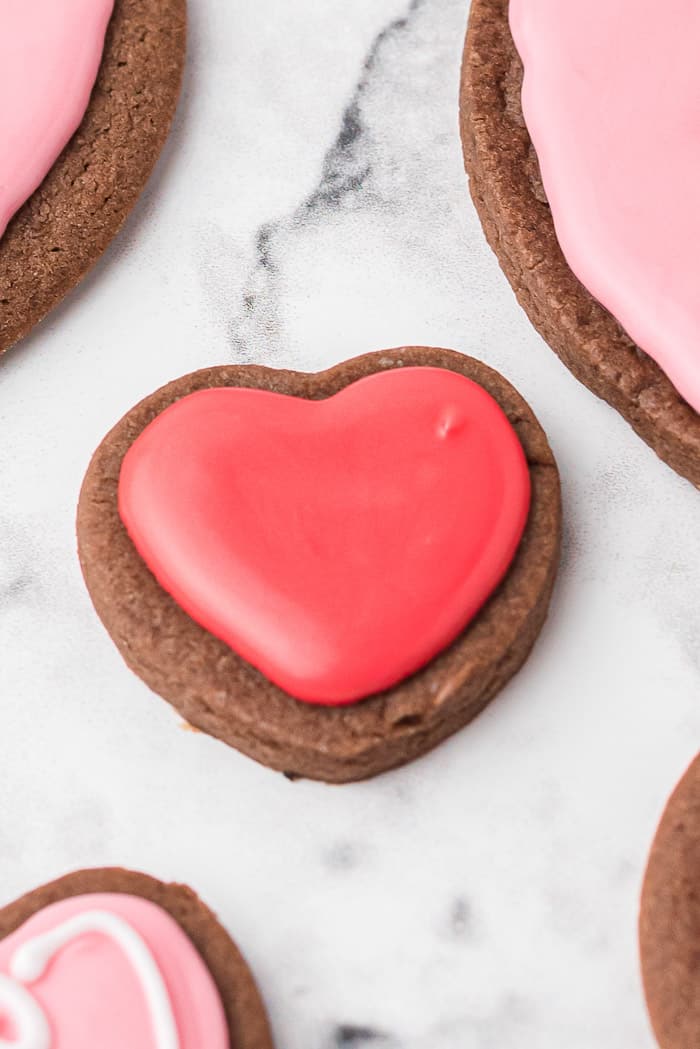 Easy Valentine's Day Chocolate Heart Cookies