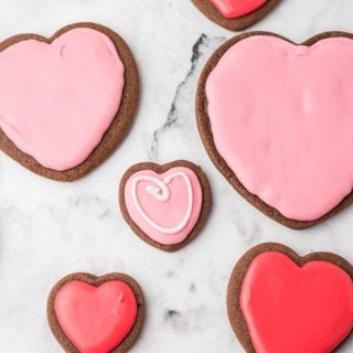 Easy Valentine's Day Chocolate Heart Cookies