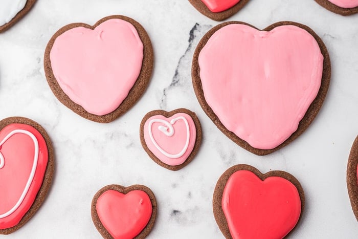 Easy Valentine's Day Chocolate Heart Cookies