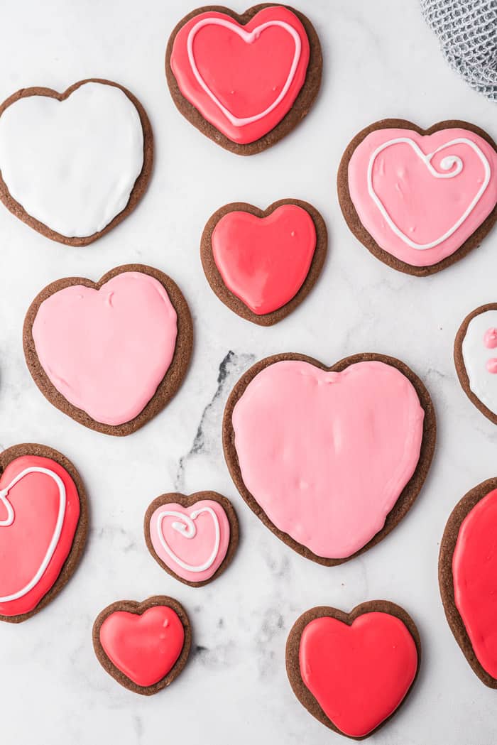 Easy Valentine's Day Chocolate Heart Cookies