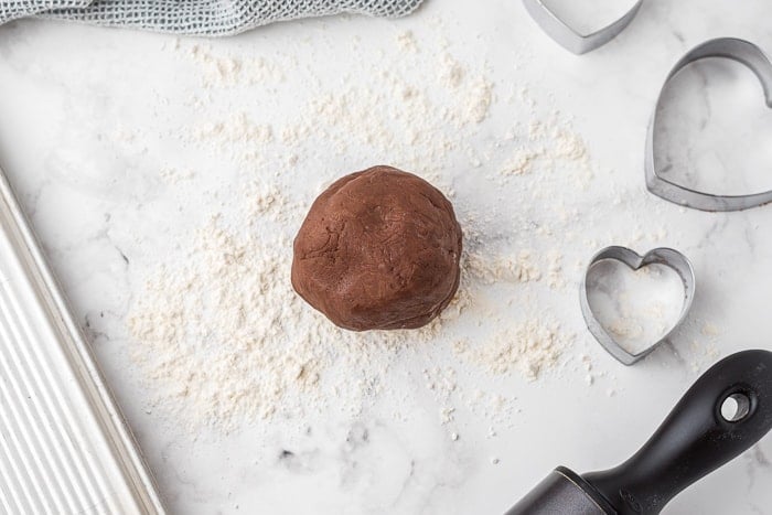 Easy Valentine's Day Chocolate Heart Cookies