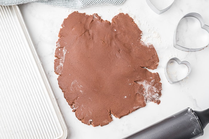 Easy Valentine's Day Chocolate Heart Cookies