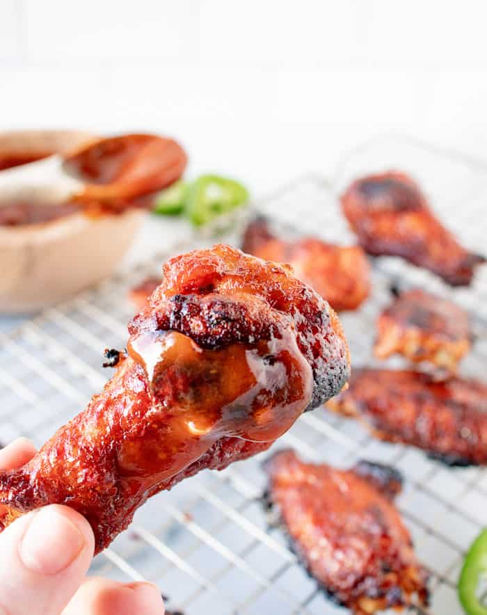 Crispy Oven BBQ Baked Chicken Wings