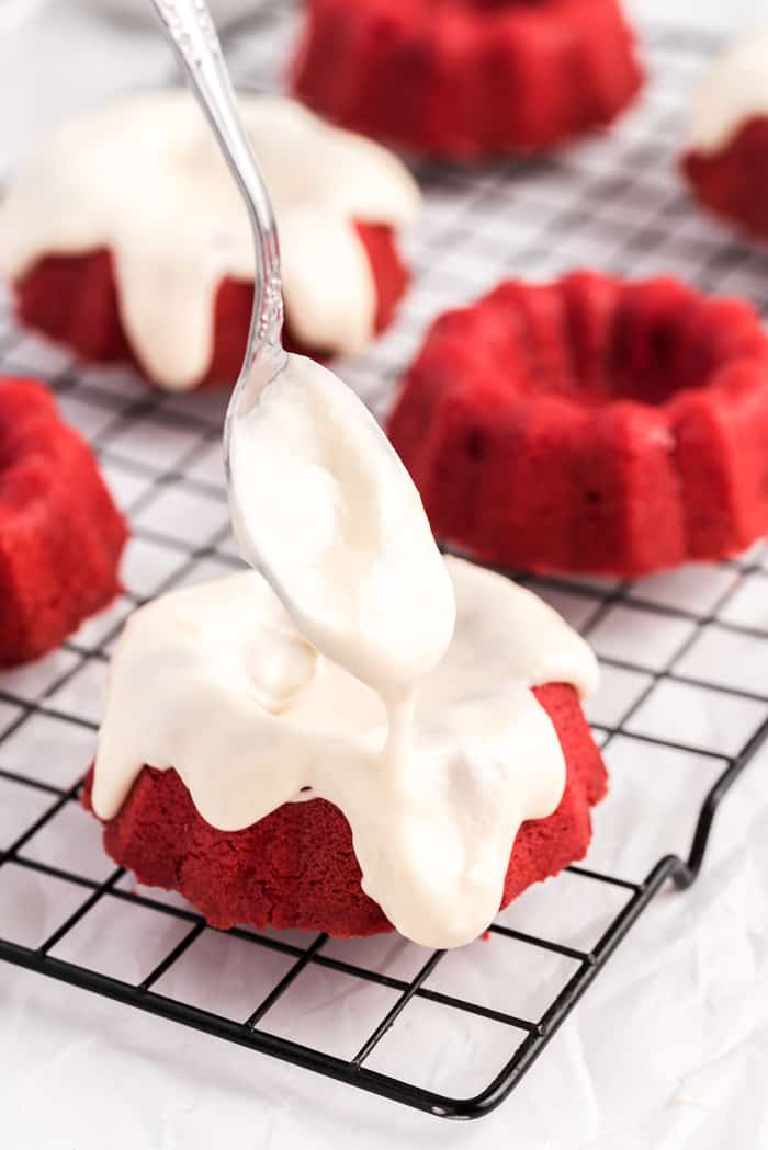 Mini Red Velvet Bundt Cakes With Cream Cheese Frosting A Classic Twist