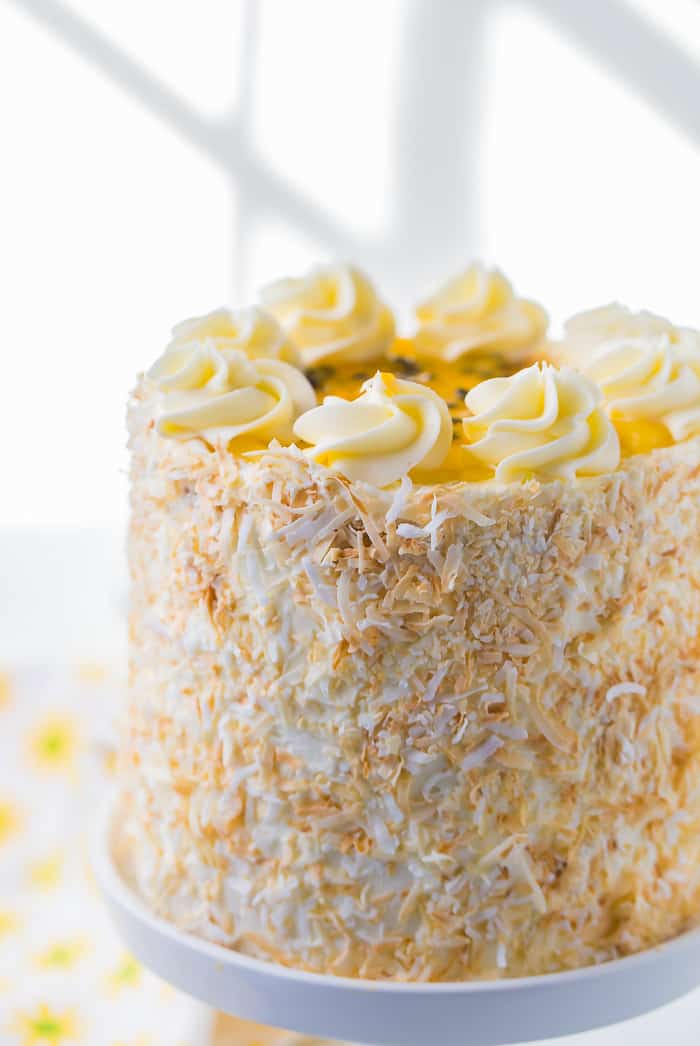 Passionfruit Coconut Layer Cake