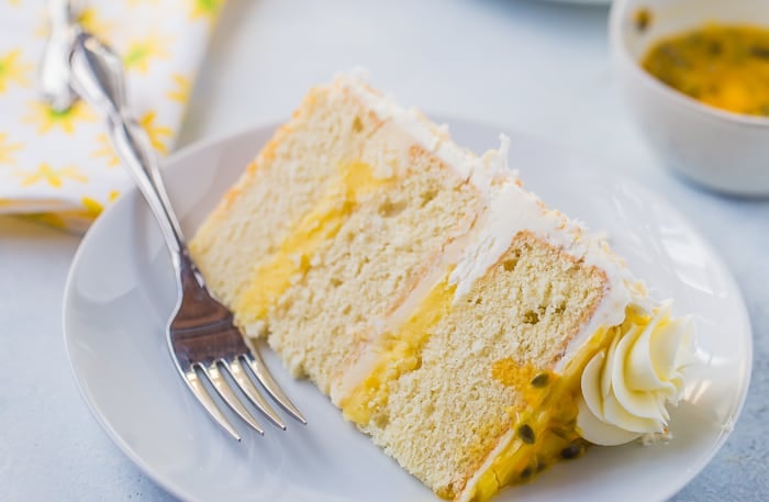 Passionfruit Coconut Layer Cake