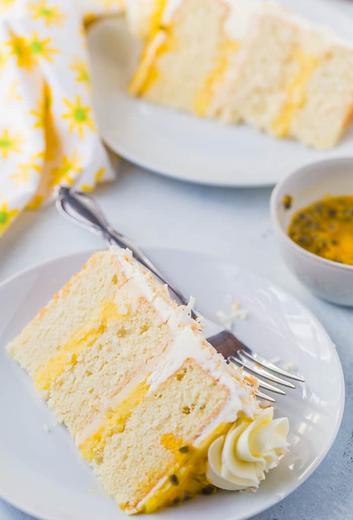 Passionfruit Coconut Layer Cake