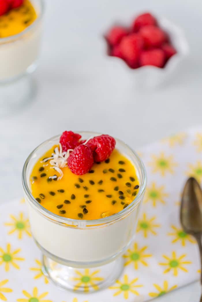 Passionfruit Coconut Panna Cotta