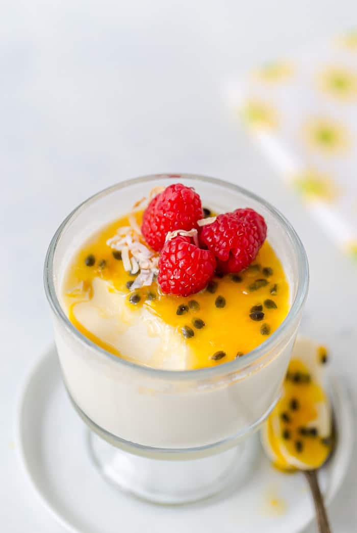 Passionfruit Coconut Panna Cotta - A Classic Twist