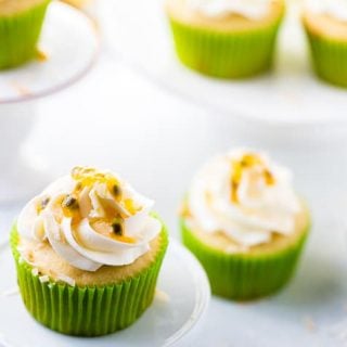 Passionfruit Coconut Cupcakes