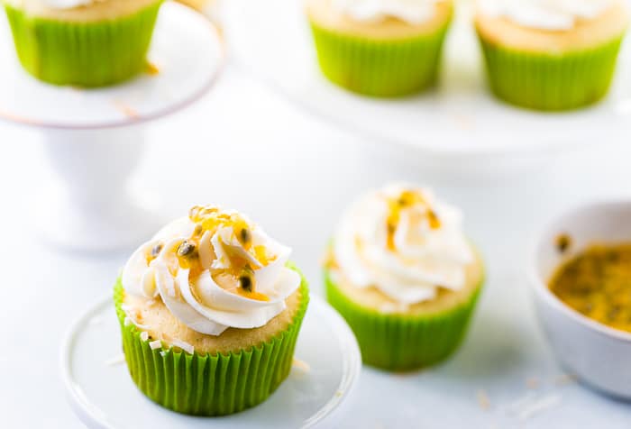 Passionfruit Coconut Cupcakes