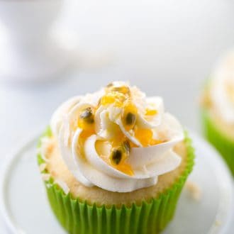 Passionfruit Coconut Cupcakes