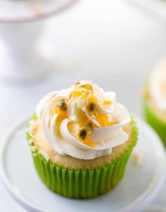 Passionfruit Coconut Cupcakes